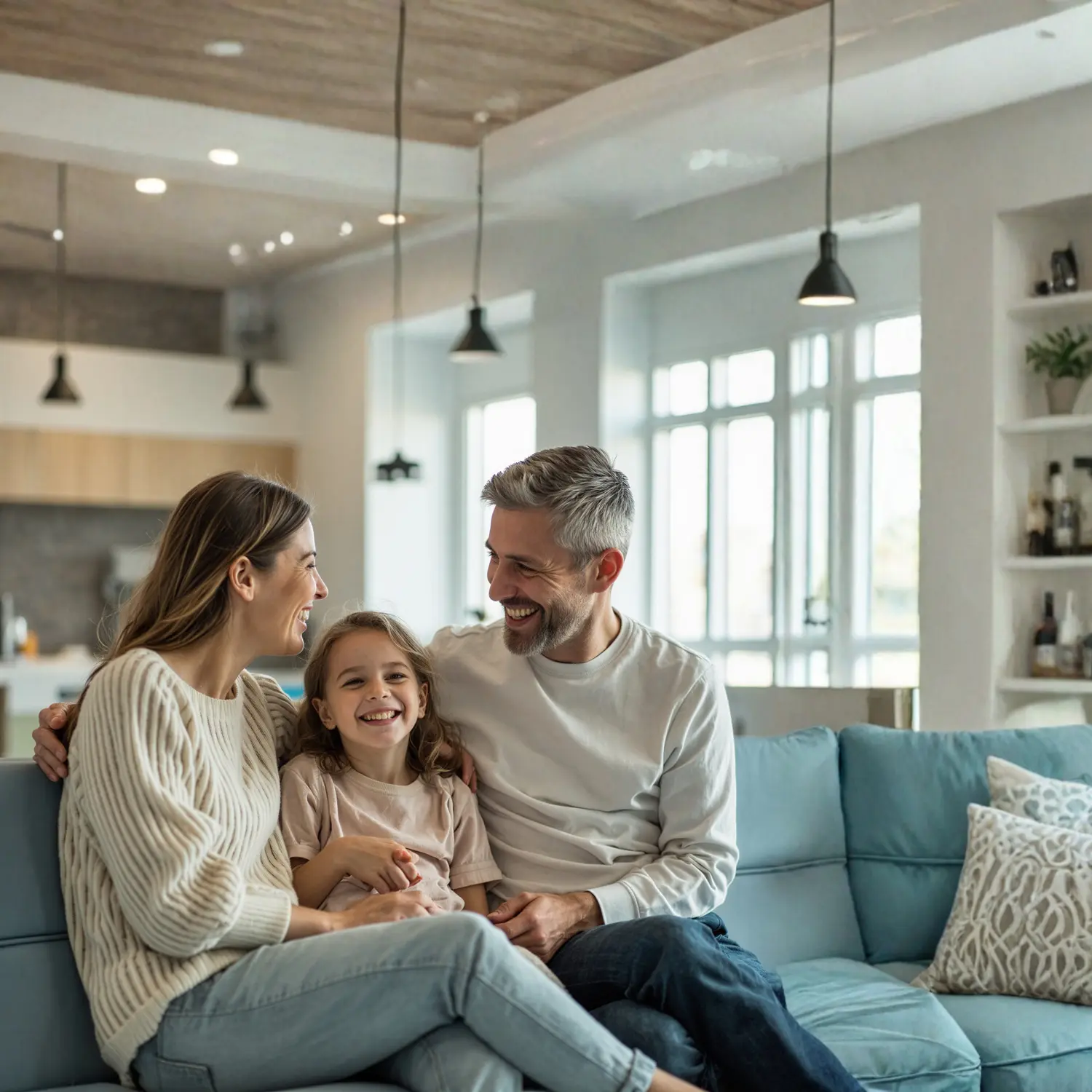A happy family in Chestermere
